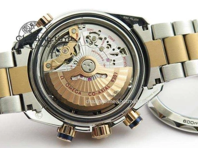 1224 FlexibleFit Seamaster Professional Chrono SS RG Blue Ceramic Blue Dial On SS RG Bracelet A 8211